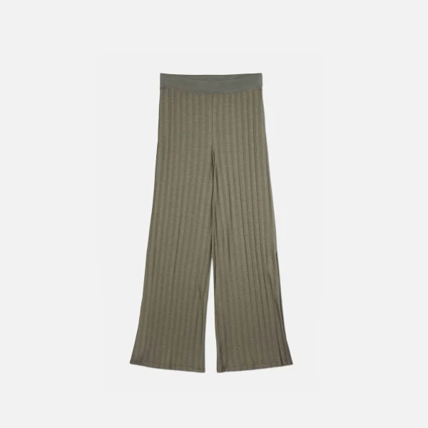 jonathan simkhai eucalyptus ribbed wide leg pants compact fit - KITH-SHOP