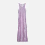 jonathan simkhai fergie crystal mesh cover up tank dress in orchid - KITH-SHOP