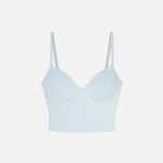 jonathan simkhai haiden melange rib jersey bralette in glacier - KITH-SHOP