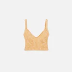 jonathan simkhai rae open cable bralette in melon and almond - KITH-SHOP