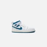 jordan 1 mid se white industrial blue sail - KITH-SHOP