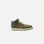 jordan ps air jordan 1 mid ss archaeo brown light olive tree - KITH-SHOP