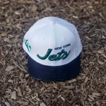 just don ny jets script logo snapback cap white black - KITH-SHOP