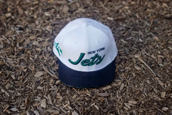 just don ny jets script logo snapback cap white black - KITH-SHOP