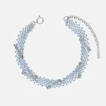 justine clenquet denim blue choker necklace - KITH-SHOP