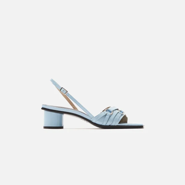 justine clenquet drew baby blue patent leather sandals - KITH-SHOP