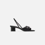 justine clenquet drew black patent leather sandals - KITH-SHOP