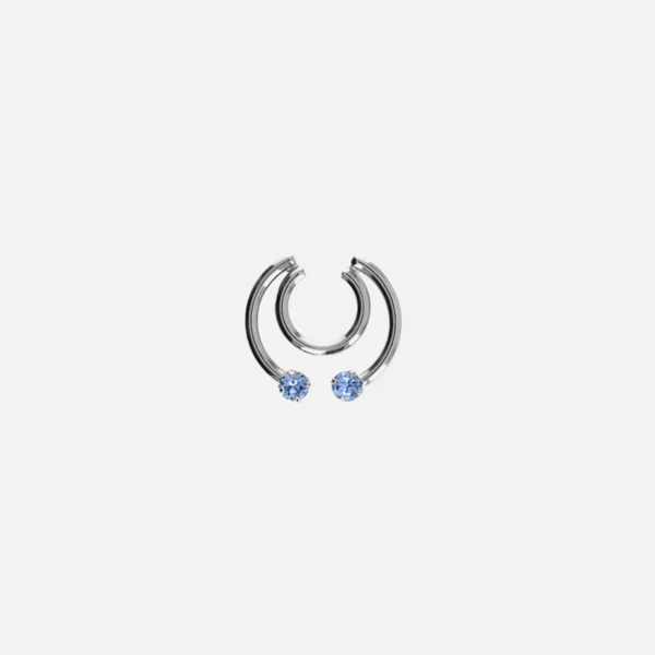 justine clenquet heather denim blue ear cuff - KITH-SHOP