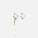 justine clenquet moore earrings in gold and palladium finish - KITH-SHOP