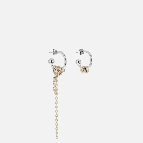 justine clenquet moore earrings in gold and palladium finish - KITH-SHOP