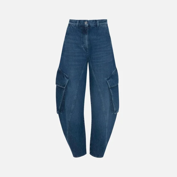 jw anderson blue twisted cargo jeans - KITH-SHOP