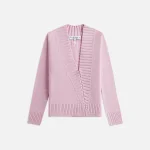 jw anderson pale pink slanted v neck jumper - KITH-SHOP