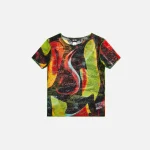 kim shui green multi color mesh t shirt - KITH-SHOP