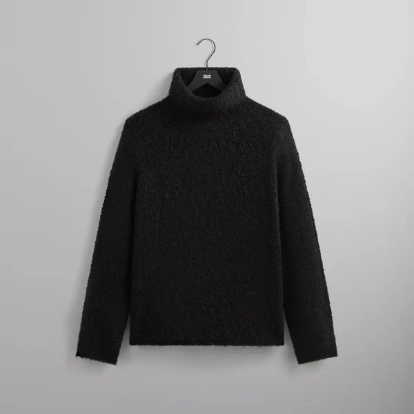 kin black speckled boucle walker turtleneck - KITH-SHOP