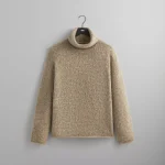 kin speckled boucle turtleneck sweater in wren - KITH-SHOP