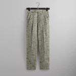 kin tweed kylan pleated fin trousers - KITH-SHOP