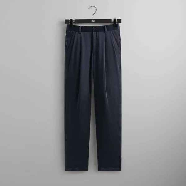 kin vintage satin montrose pants midnight nocturnal - KITH-SHOP