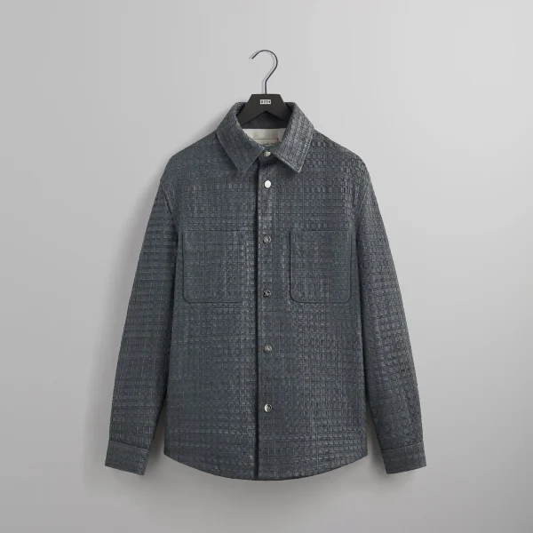 kin woven leather apollo ii shirt machine washable - KITH-SHOP