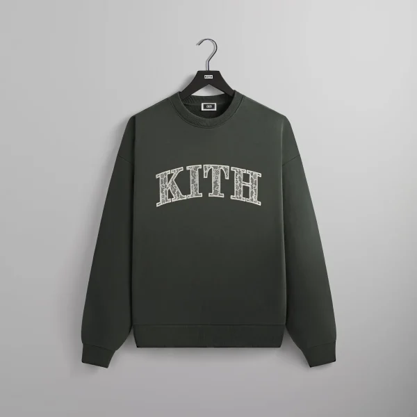 kith arched lace nelson crewneck sweater machine washable - KITH-SHOP