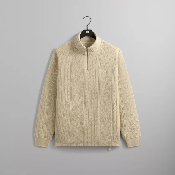 kith arete cable fleece quarter zip pullover - KITH-SHOP