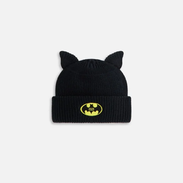 kith baby bat ear beanie black batman official merch - KITH-SHOP