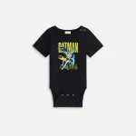 kith baby batman vintage black bodysuit - KITH-SHOP