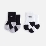 kith baby classic 2 pack socks white black - KITH-SHOP