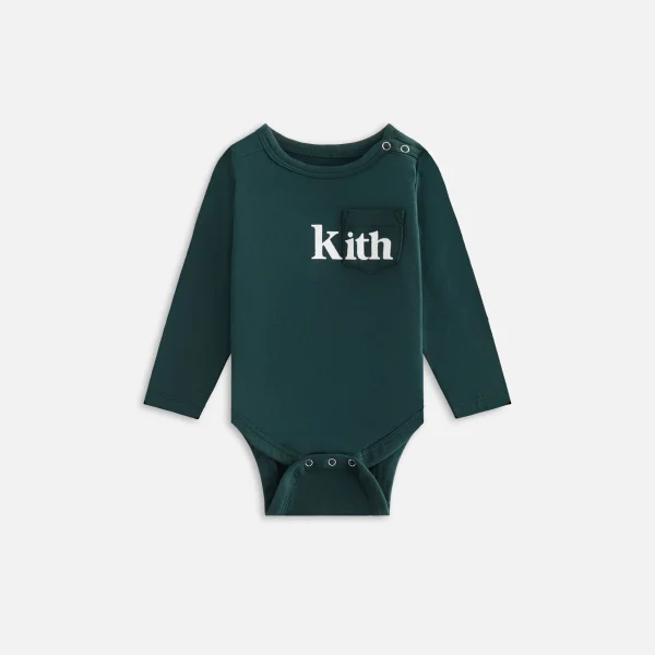 kith baby long sleeve quinn bodysuit for stadium wear - KITH-SHOP