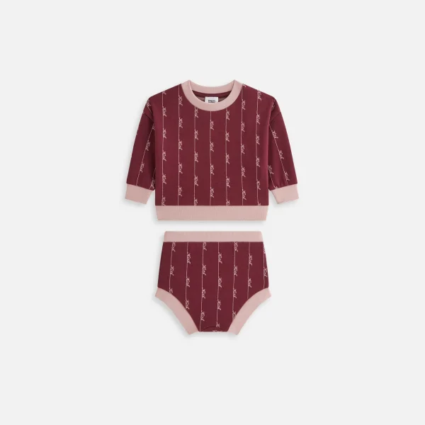 kith baby monogram bloomer set in magma - KITH-SHOP