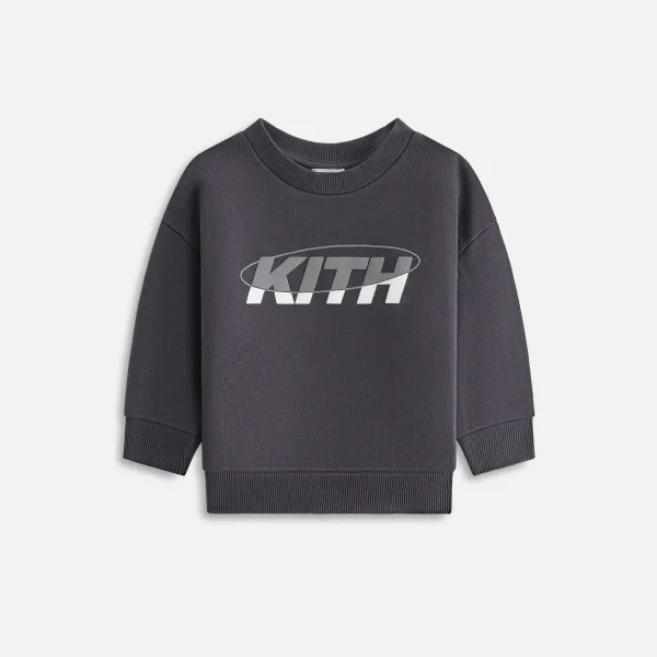 kith baby nelson crewneck sweatshirt battleship - KITH-SHOP