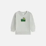 kith baby sesame street oscar nelson crewneck sweatshirt medium heather gray - KITH-SHOP