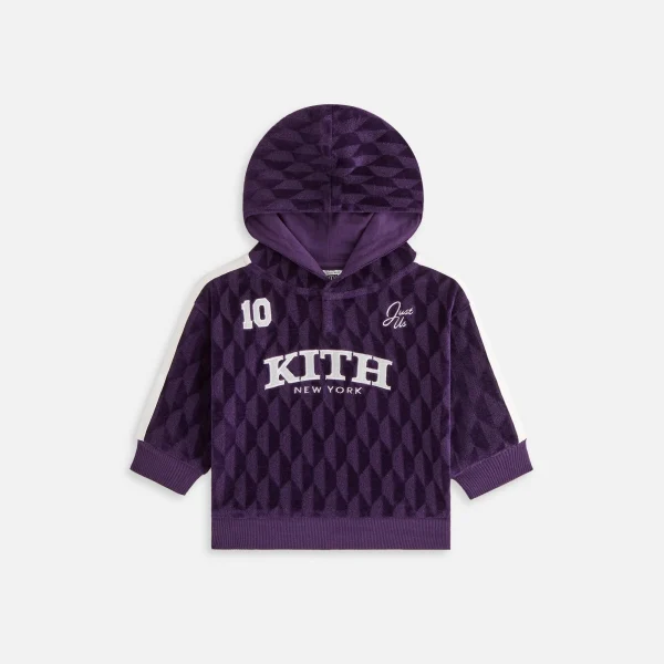 kith baby sovereign velour soccer hoodie - KITH-SHOP