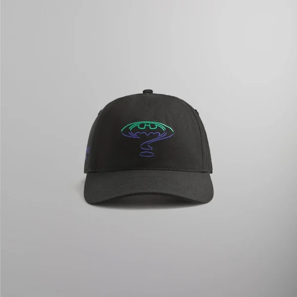 kith batman riddle twill low crown snapback hat black - KITH-SHOP