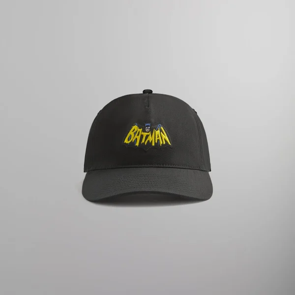 kith batman twill low pinch crown snapback hat black - KITH-SHOP