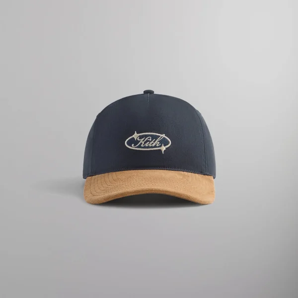 kith bay low profile snapback cap with suede brim nocturnal edition - KITH-SHOP