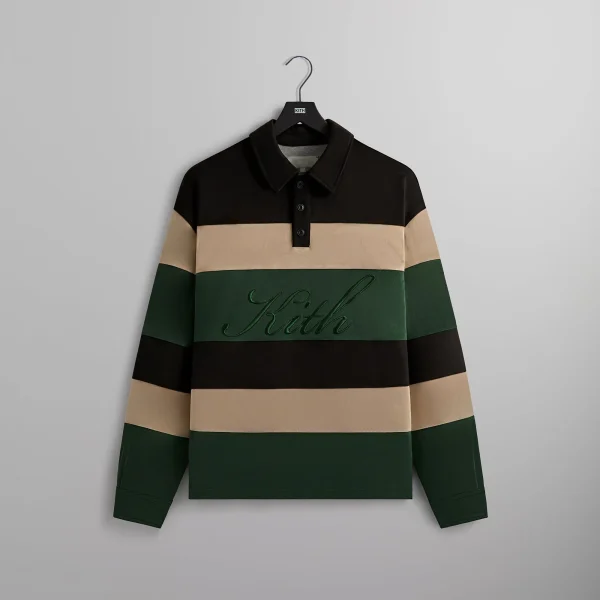 kith black stripe microsuede tanner pullover sweater - KITH-SHOP