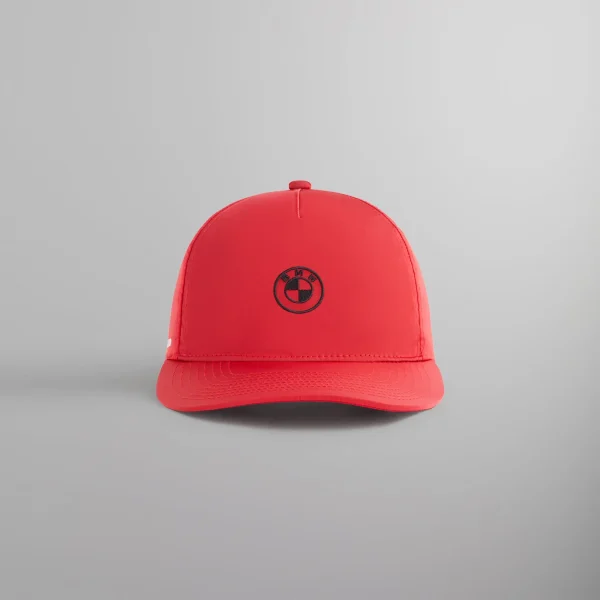 kith bmw bay low pinch crown snapback hat in cinnabar - KITH-SHOP