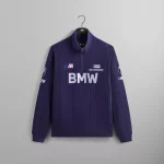 kith bmw cable fleece quarter zip jacket techno violet - KITH-SHOP