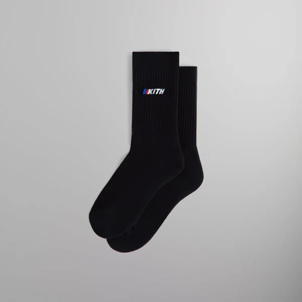 kith bmw m crew socks black - KITH-SHOP