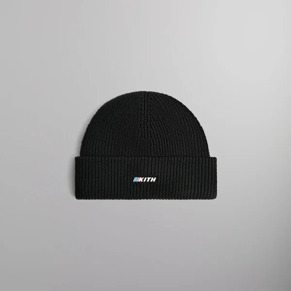 kith bmw mia beanie black with enamel logo - KITH-SHOP