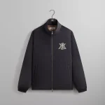 kith bonded microsuede ali track jacket nocturnal black - KITH-SHOP