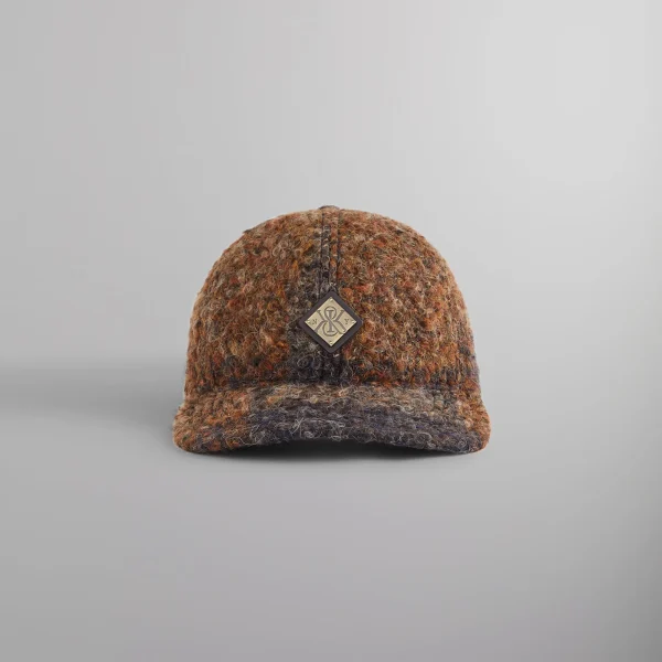 kith boucle check suede brim aaron cap in kindling - KITH-SHOP