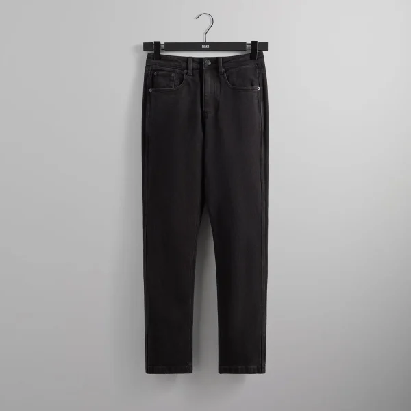 kith center seam denim jeans black - KITH-SHOP