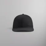 kith chain stitch crest aaron baseball cap black - KITH-SHOP