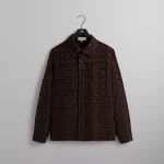 kith checked boxy overshirt with collared design kindling - KITH-SHOP