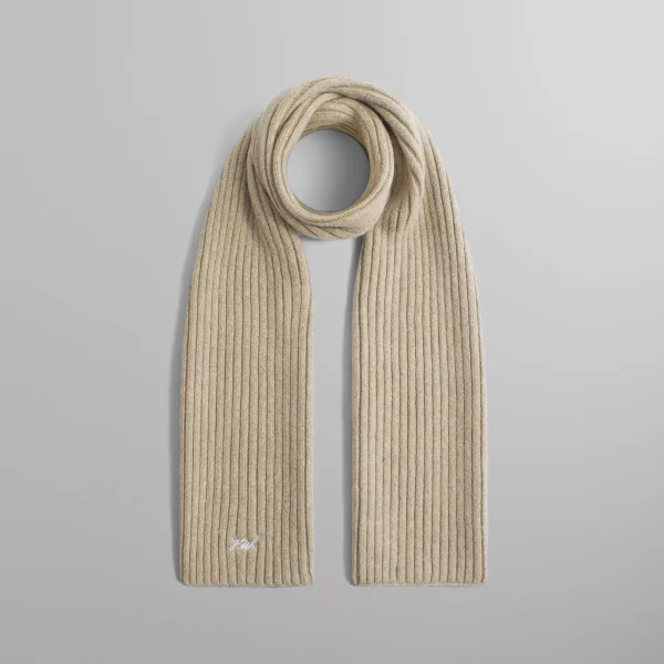 kith chunky ribbed knit scarf in sediment - KITH-SHOP