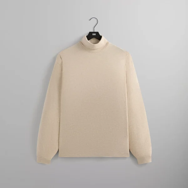 kith cortland turtleneck sweater in sandy heather - KITH-SHOP