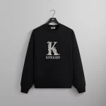 kith filigree nelson black crewneck sweatshirt - KITH-SHOP