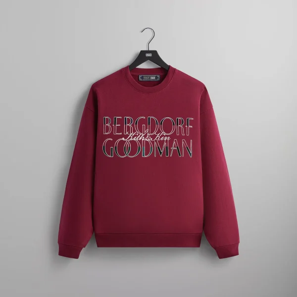 kith for bergdorf goodman campus varsity nelson crewneck sweatshirt - KITH-SHOP