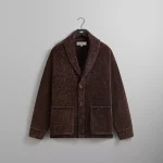 kith francis chenille shawl collar coat in confection - KITH-SHOP